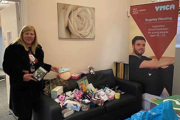 Christmas donations to YMCA Rugeley Housing